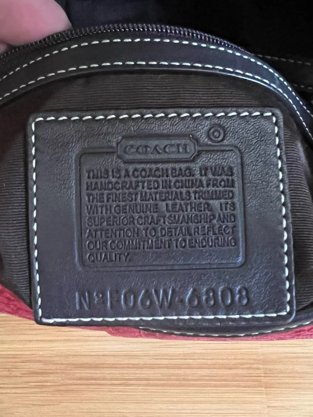 Coach red 6808 soho vintage mini signature brown leather shoulder bag